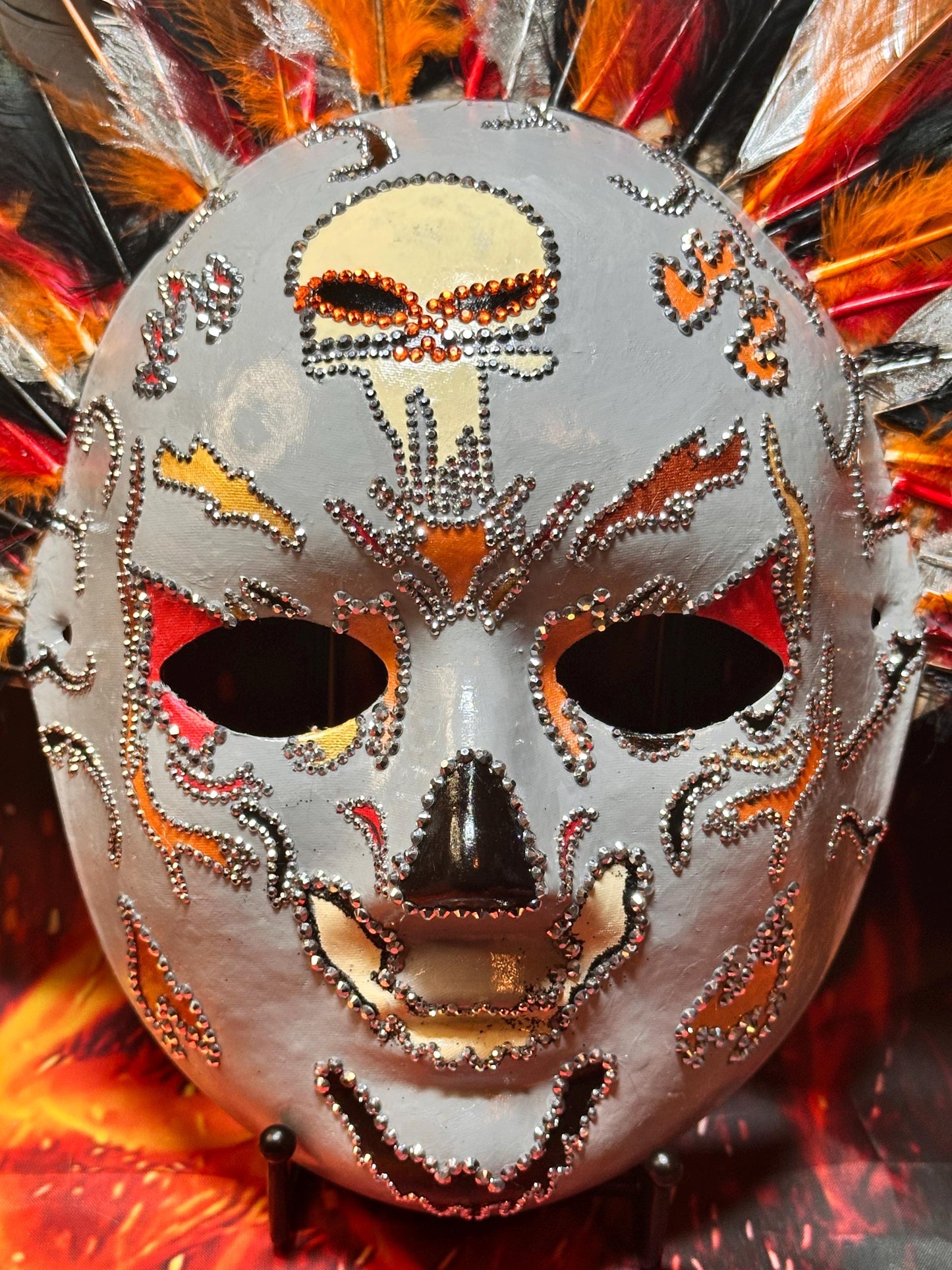 Ghost-Rider Mask: Display Stand Included