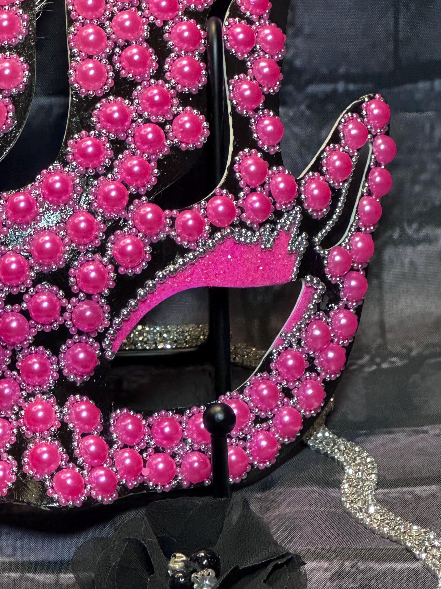 Pink Twilight Mask: Feathered Home Decor