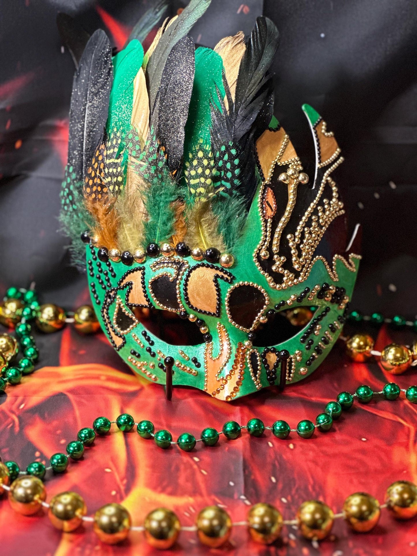 Dragon Face Mask: Feathered Home Decor