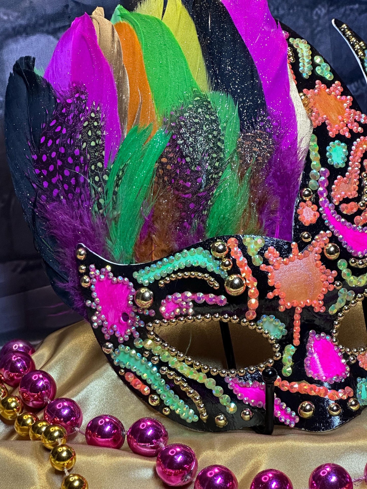Fluorescent Feather Mask: Home Decor, Wall Art