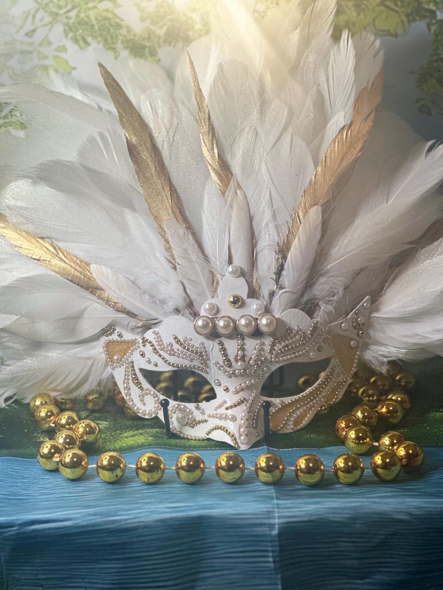 Vegas Style Feather Mask: Home Decor or Wearable Art