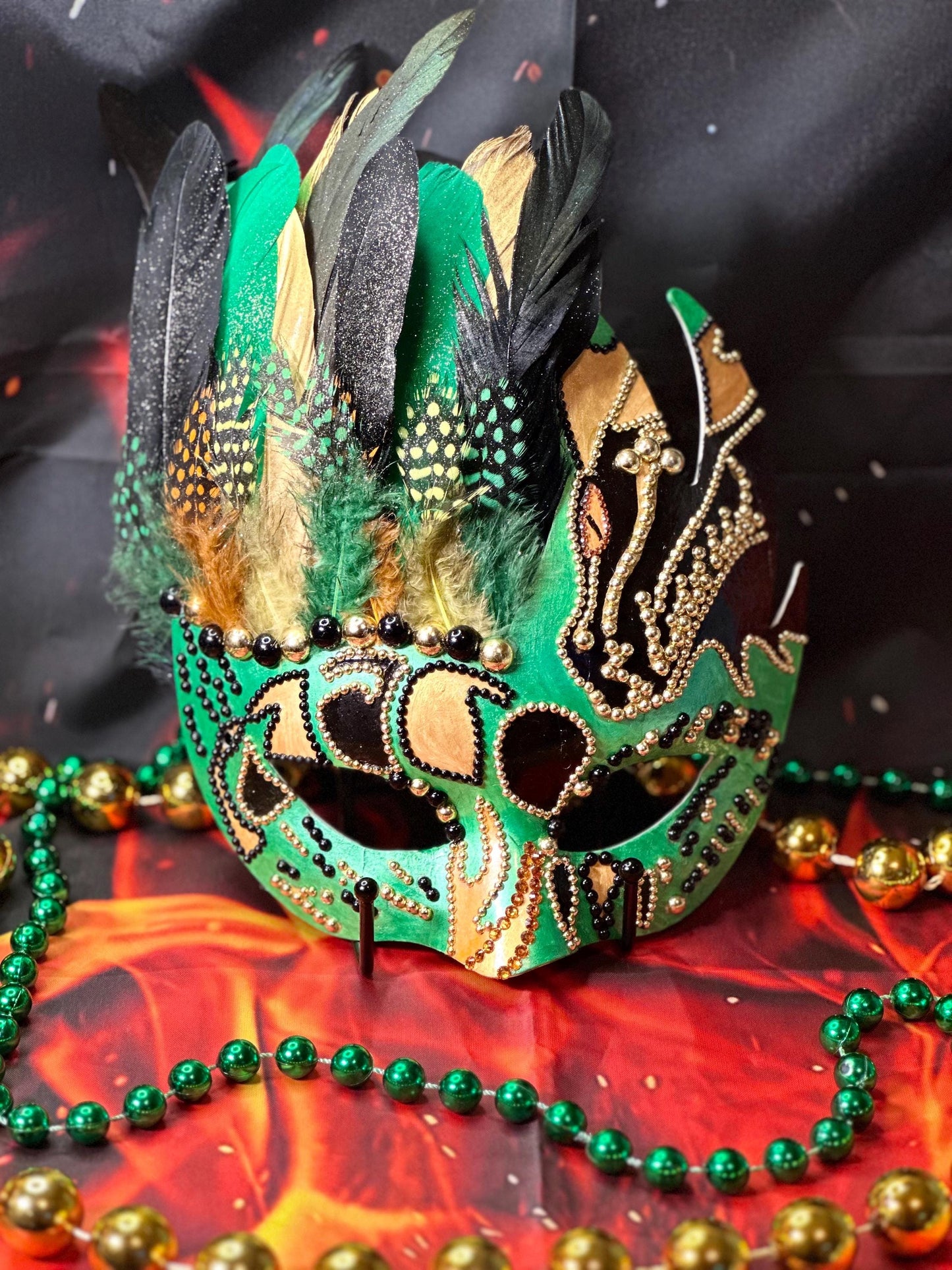 Dragon Face Mask: Feathered Home Decor