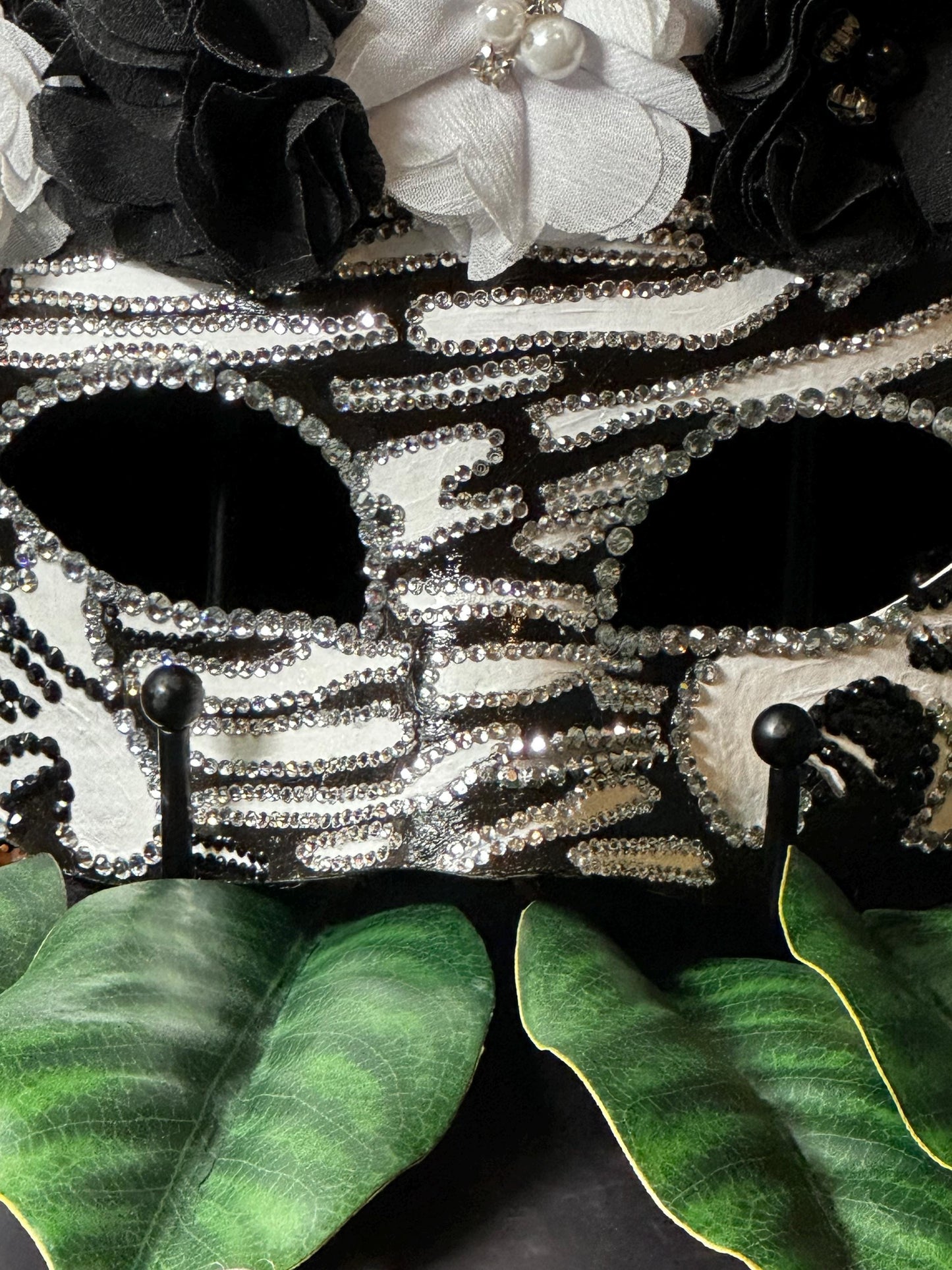 Vegas Style Zebra Mask: Feathered Home Decor