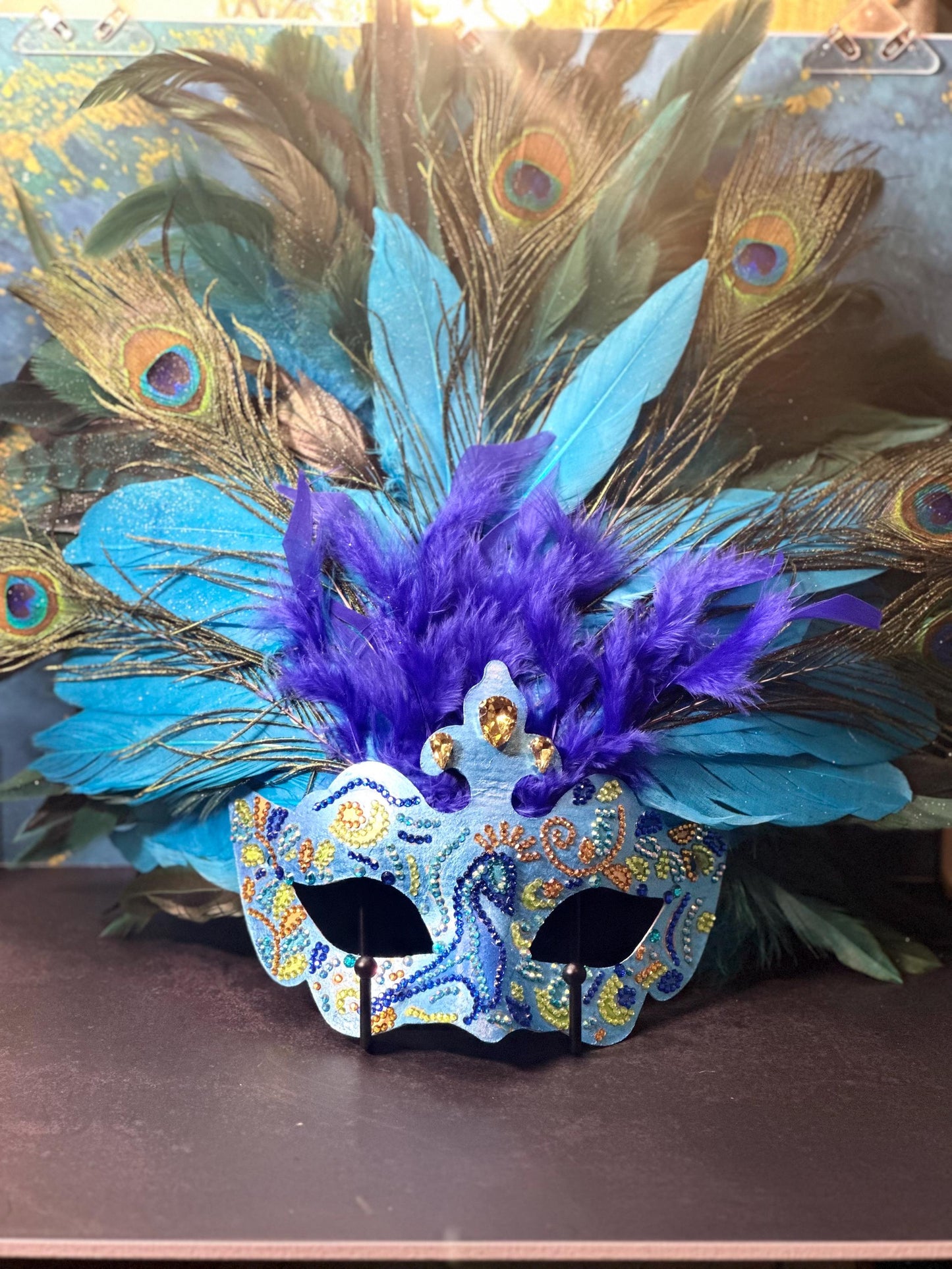 Hand Crafted Peacock Mask