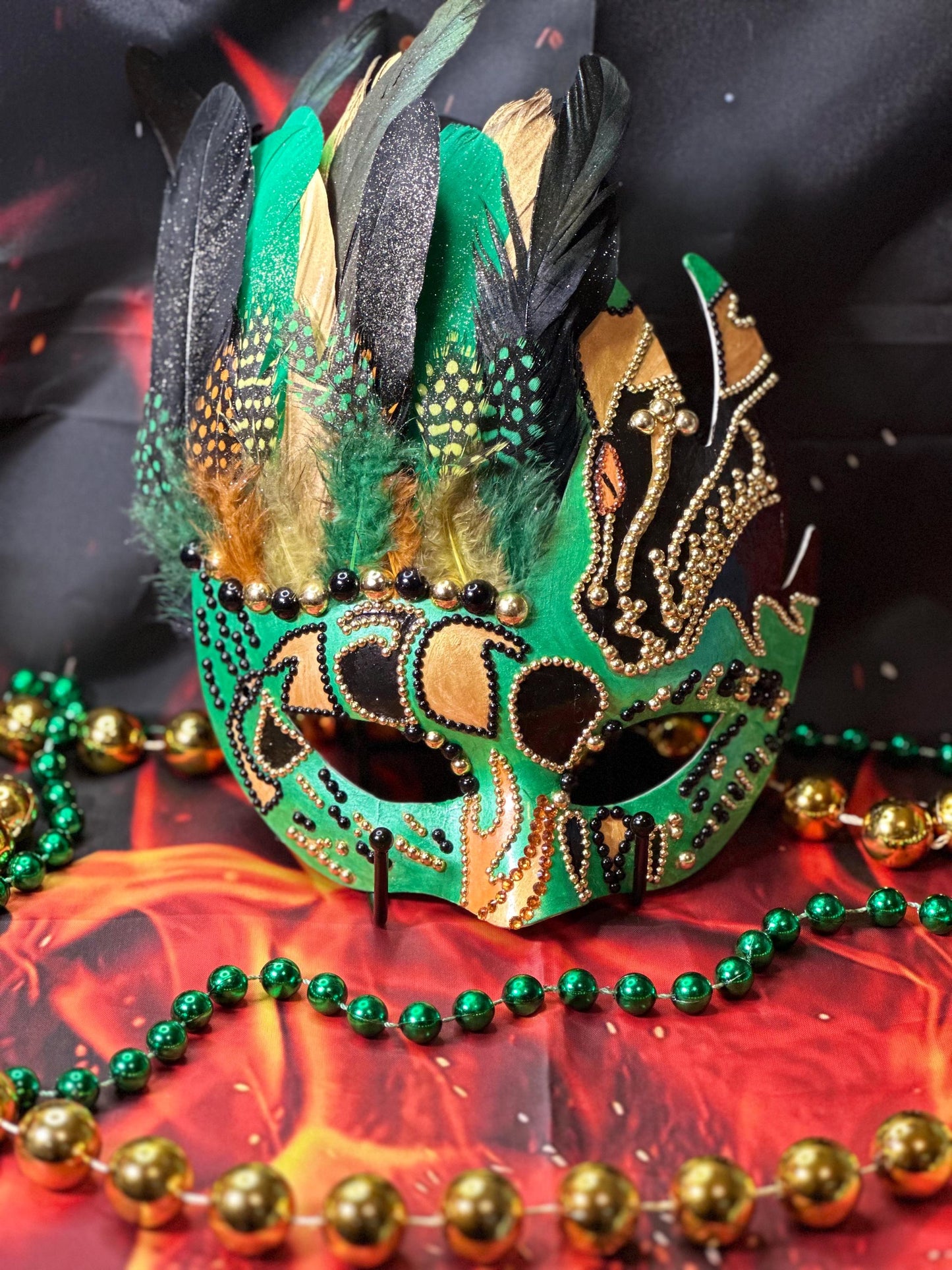 Dragon Face Mask: Feathered Home Decor