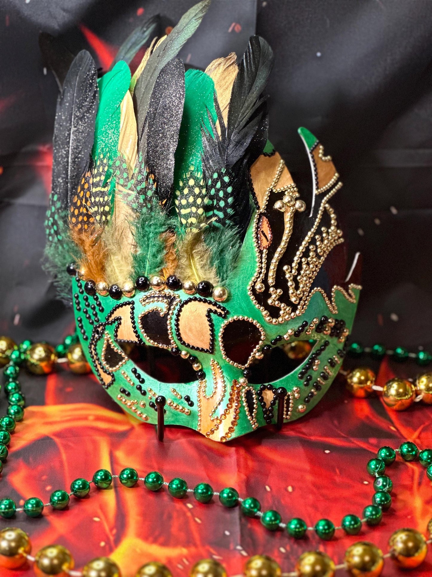 Dragon Face Mask: Feathered Home Decor