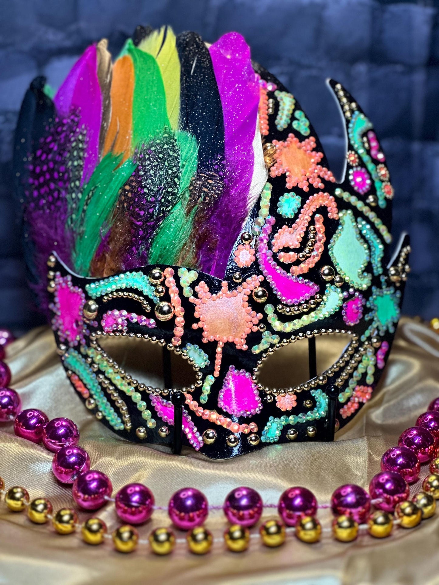 Fluorescent Feather Mask: Home Decor, Wall Art