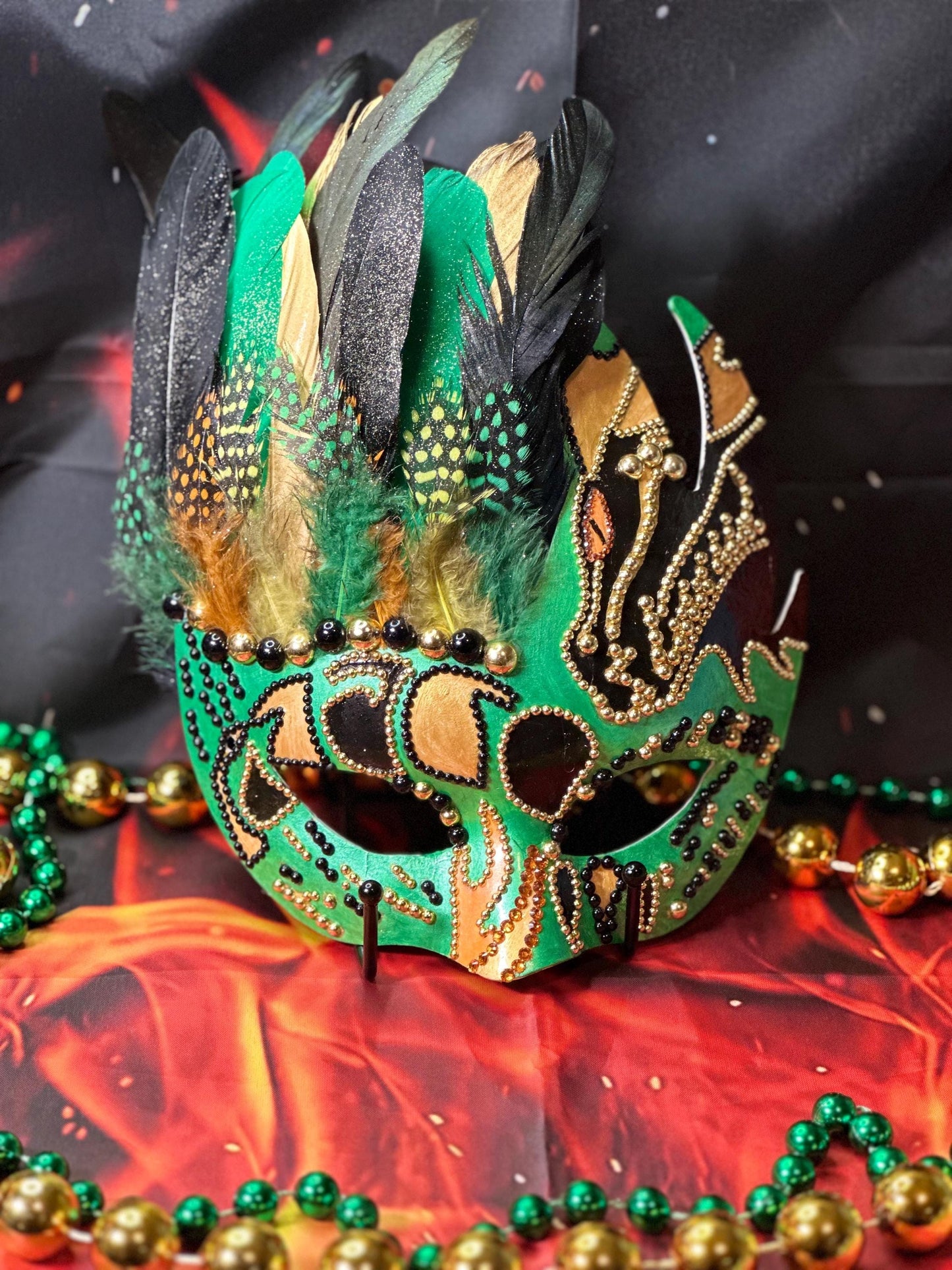 Dragon Face Mask: Feathered Home Decor