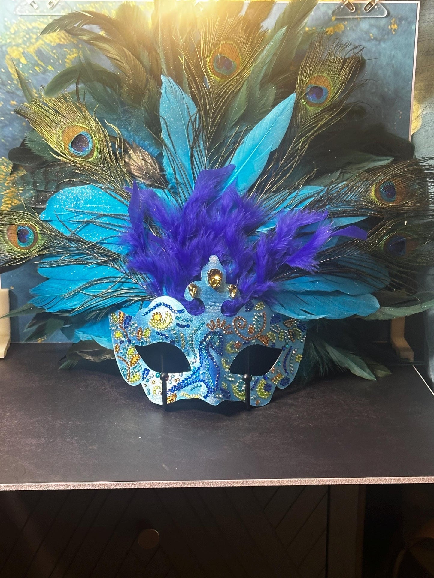 Hand Crafted Peacock Mask
