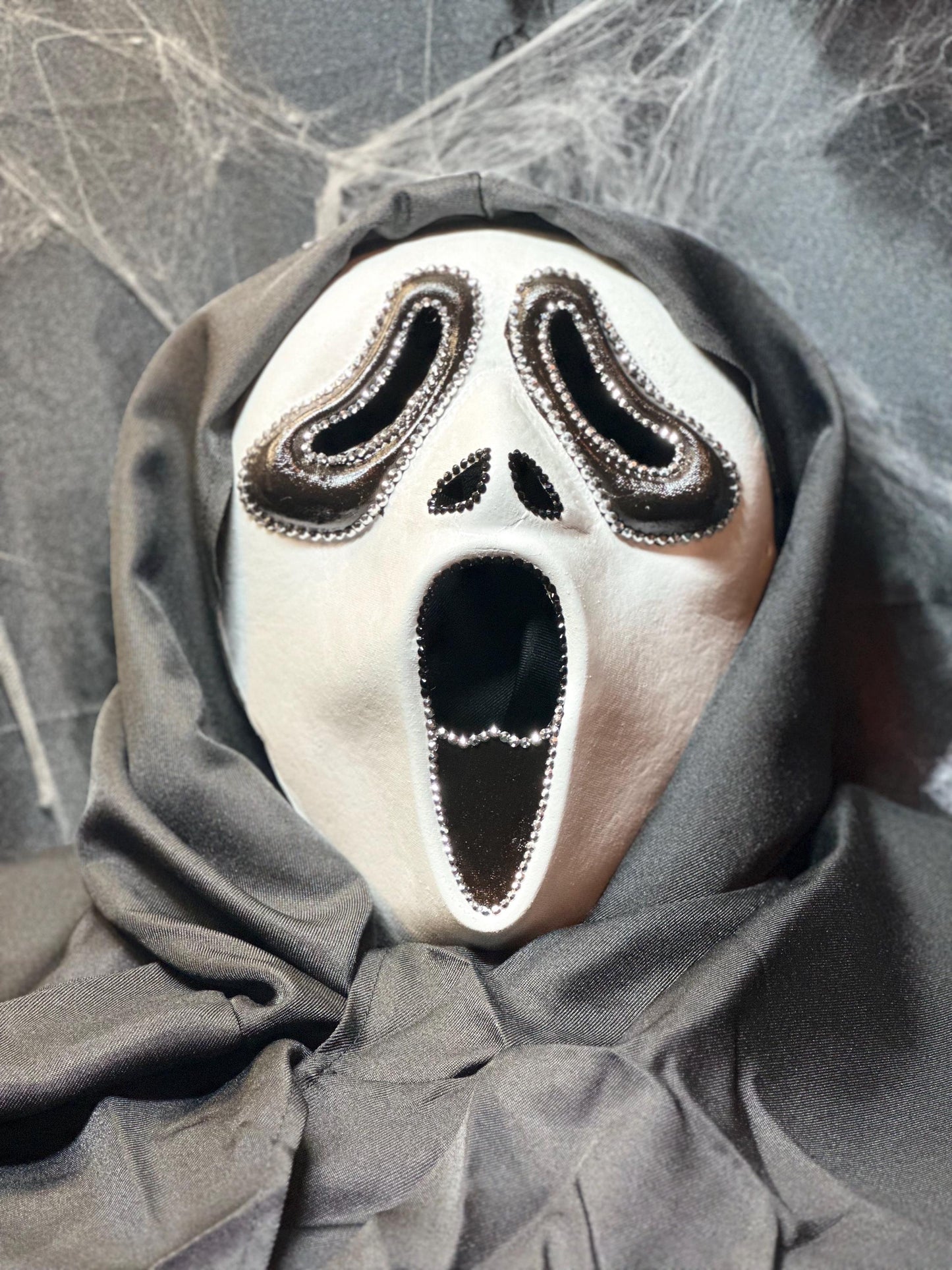 Hooded Scream Mask: Halloween Costume Prop