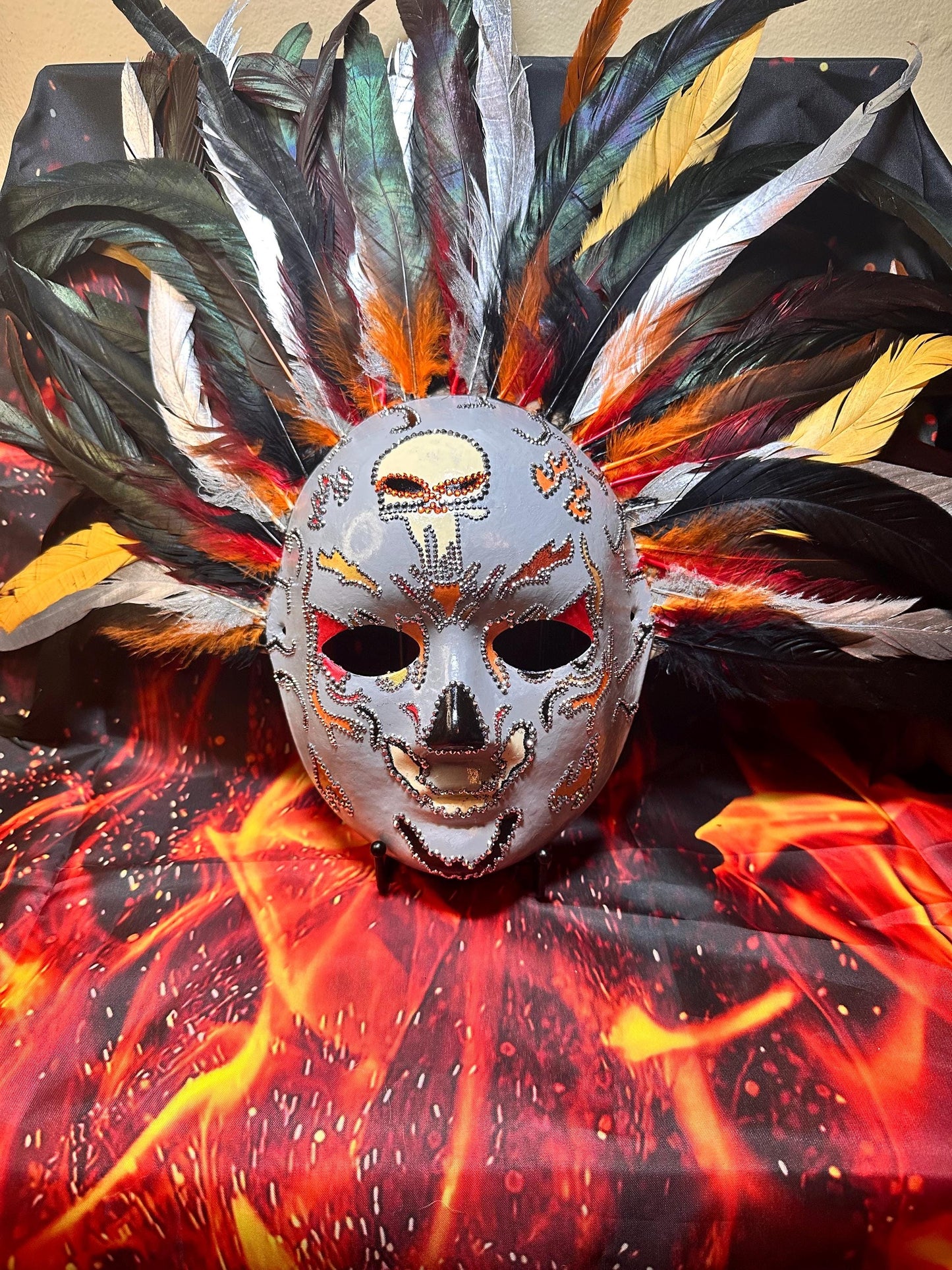 Ghost-Rider Mask: Display Stand Included
