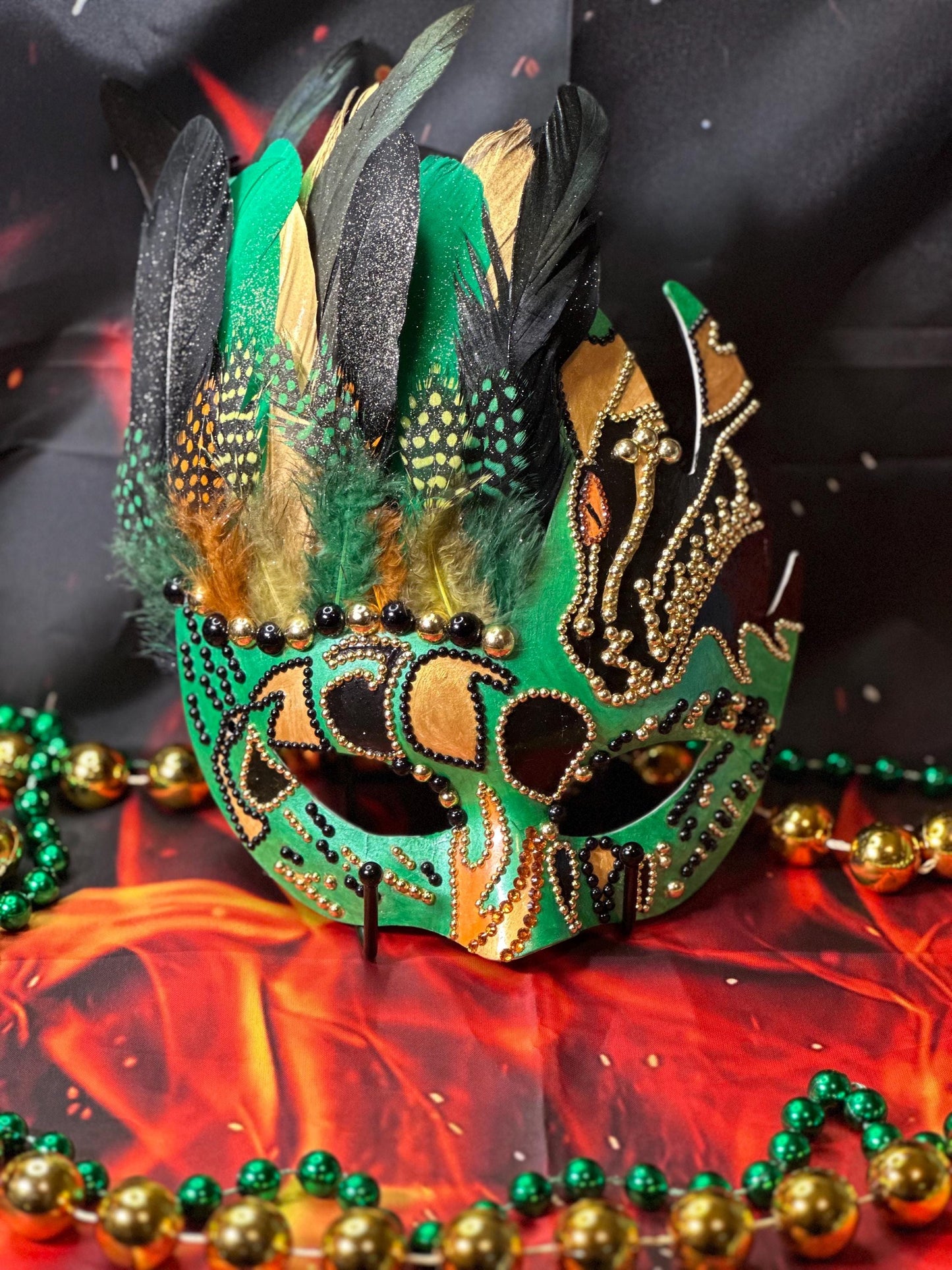 Dragon Face Mask: Feathered Home Decor