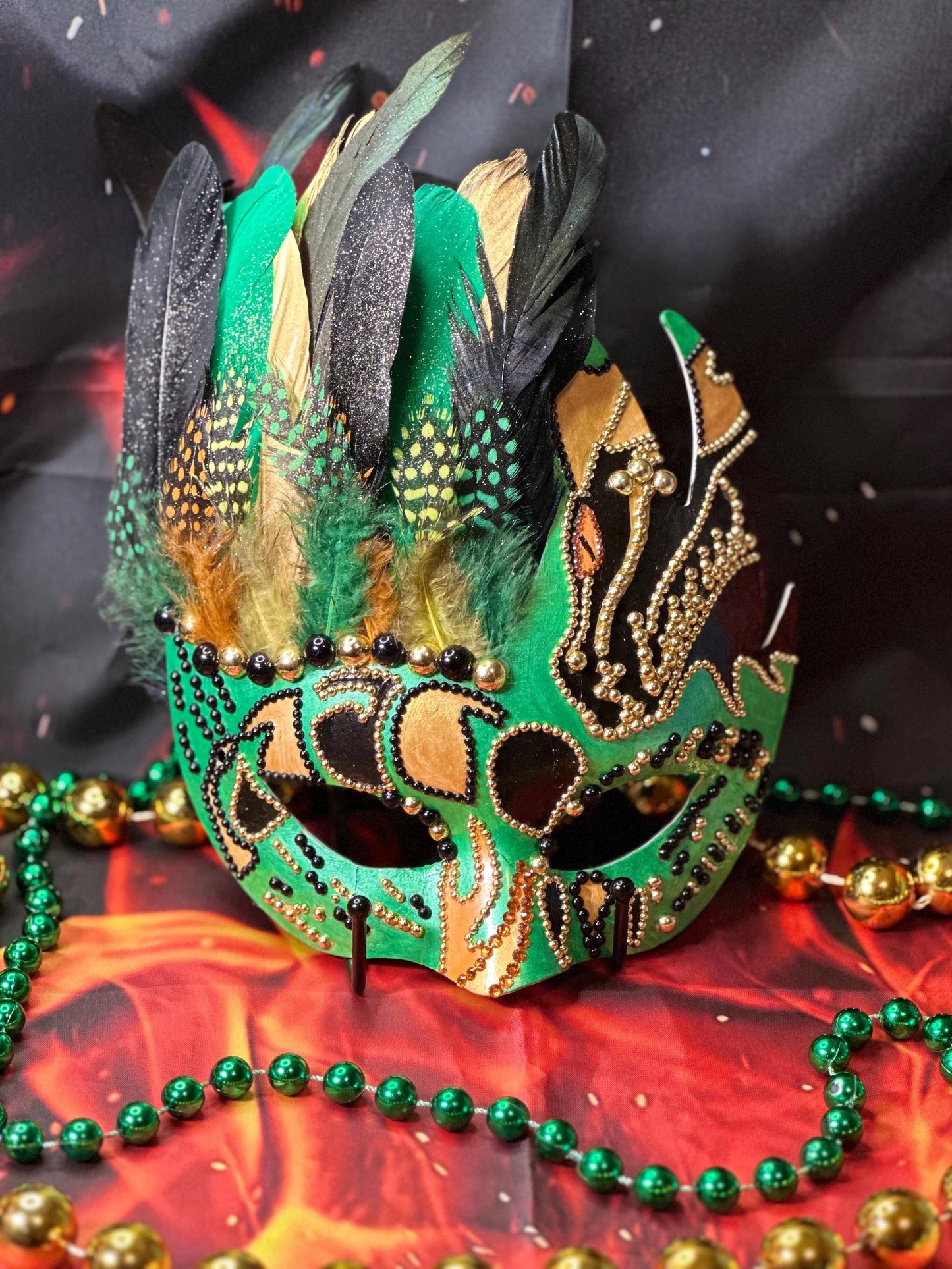 Dragon Face Mask: Feathered Home Decor