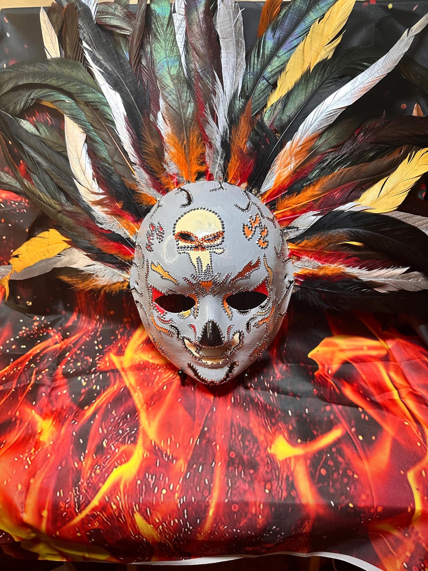 Ghost-Rider Mask: Display Stand Included