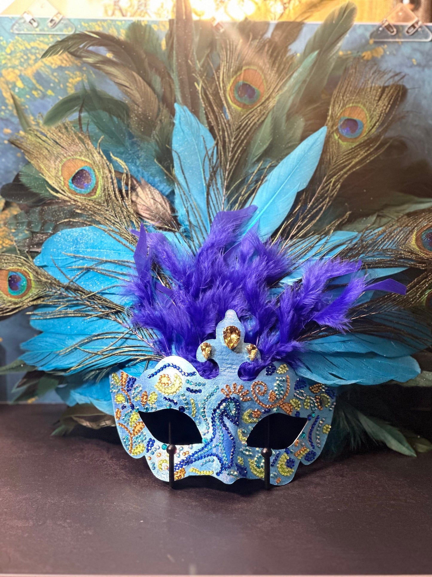 Hand Crafted Peacock Mask