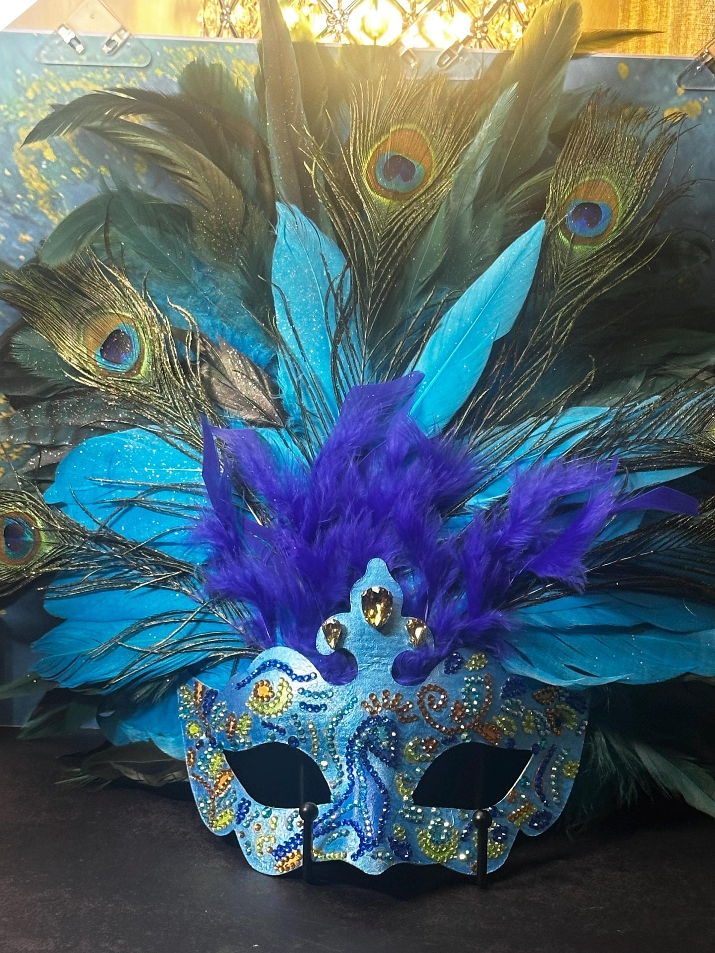 Hand Crafted Peacock Mask