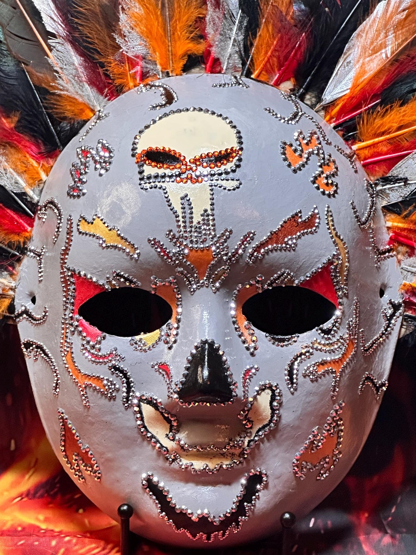 Ghost-Rider Mask: Display Stand Included