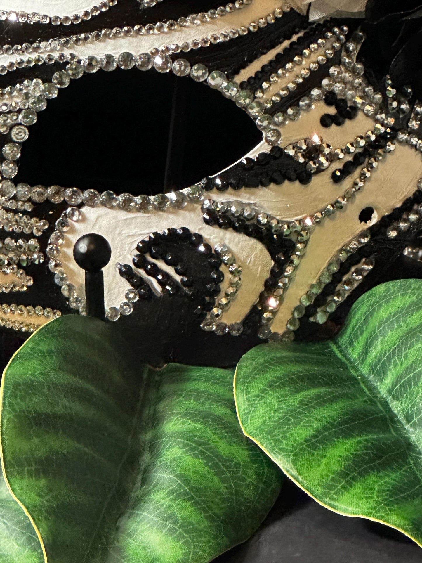 Vegas Style Zebra Mask: Feathered Home Decor