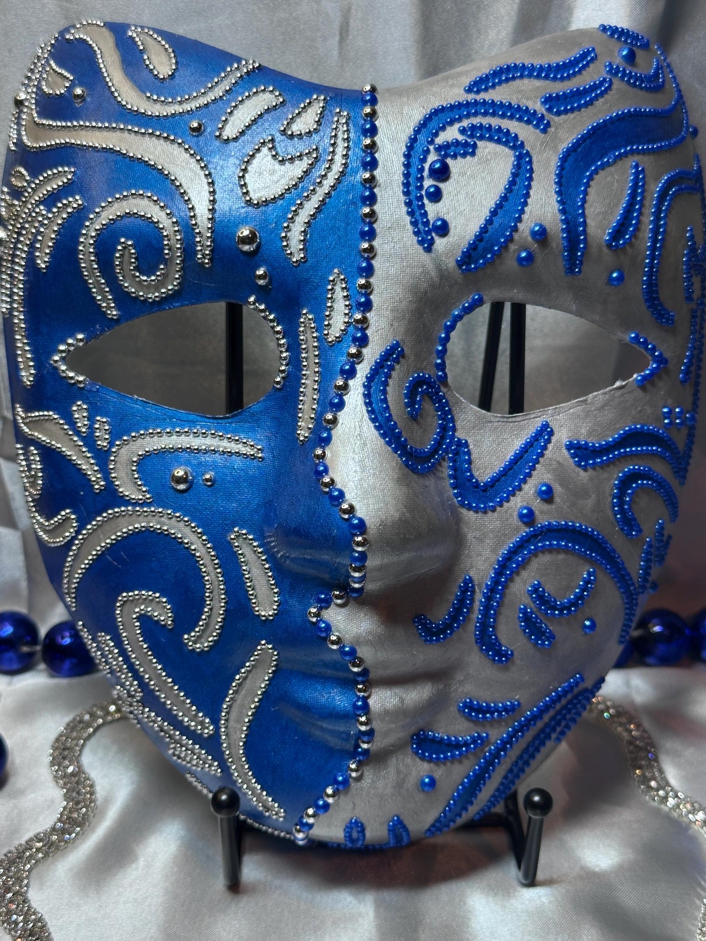 The Artiste Face Mask on Holding Stick with Display Stand