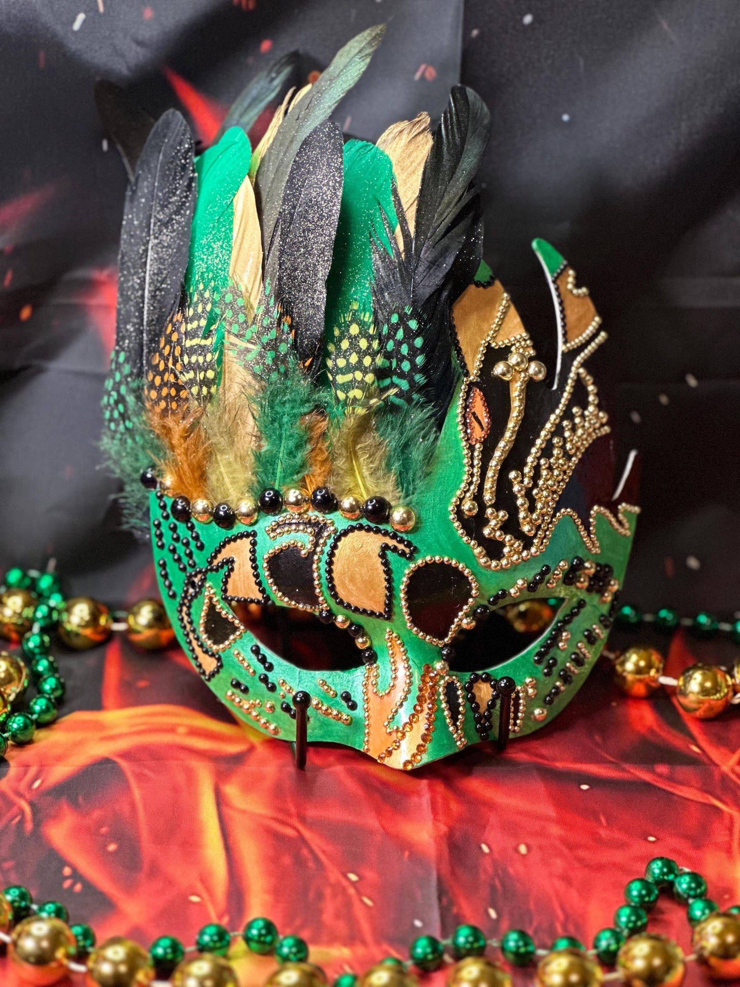 Dragon Face Mask: Feathered Home Decor