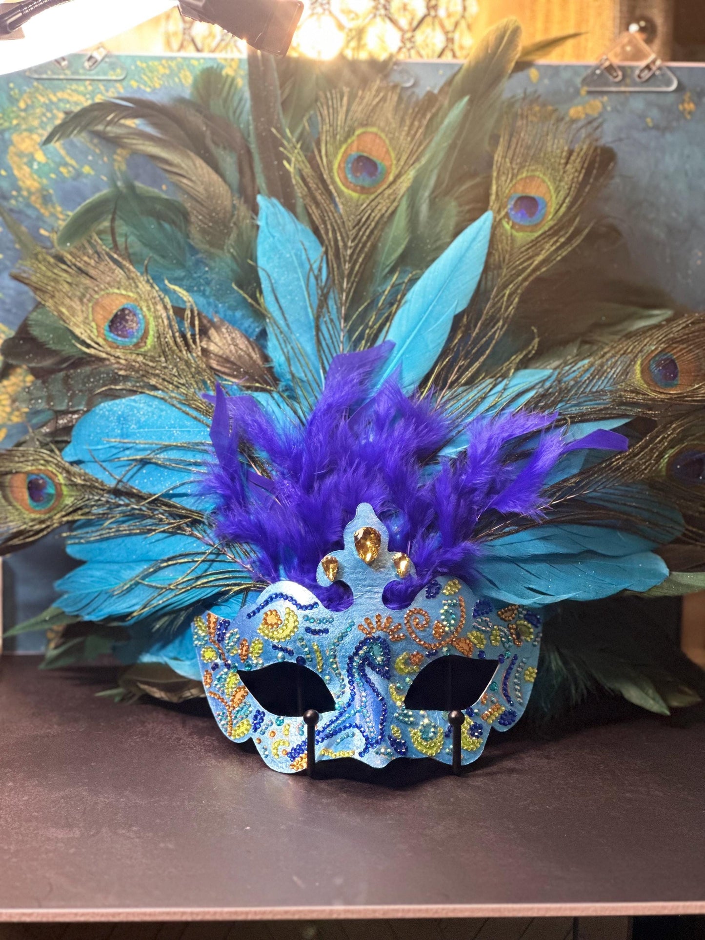 Hand Crafted Peacock Mask