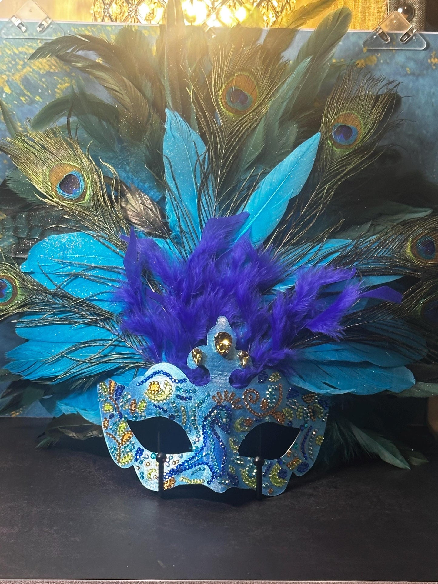 Hand Crafted Peacock Mask