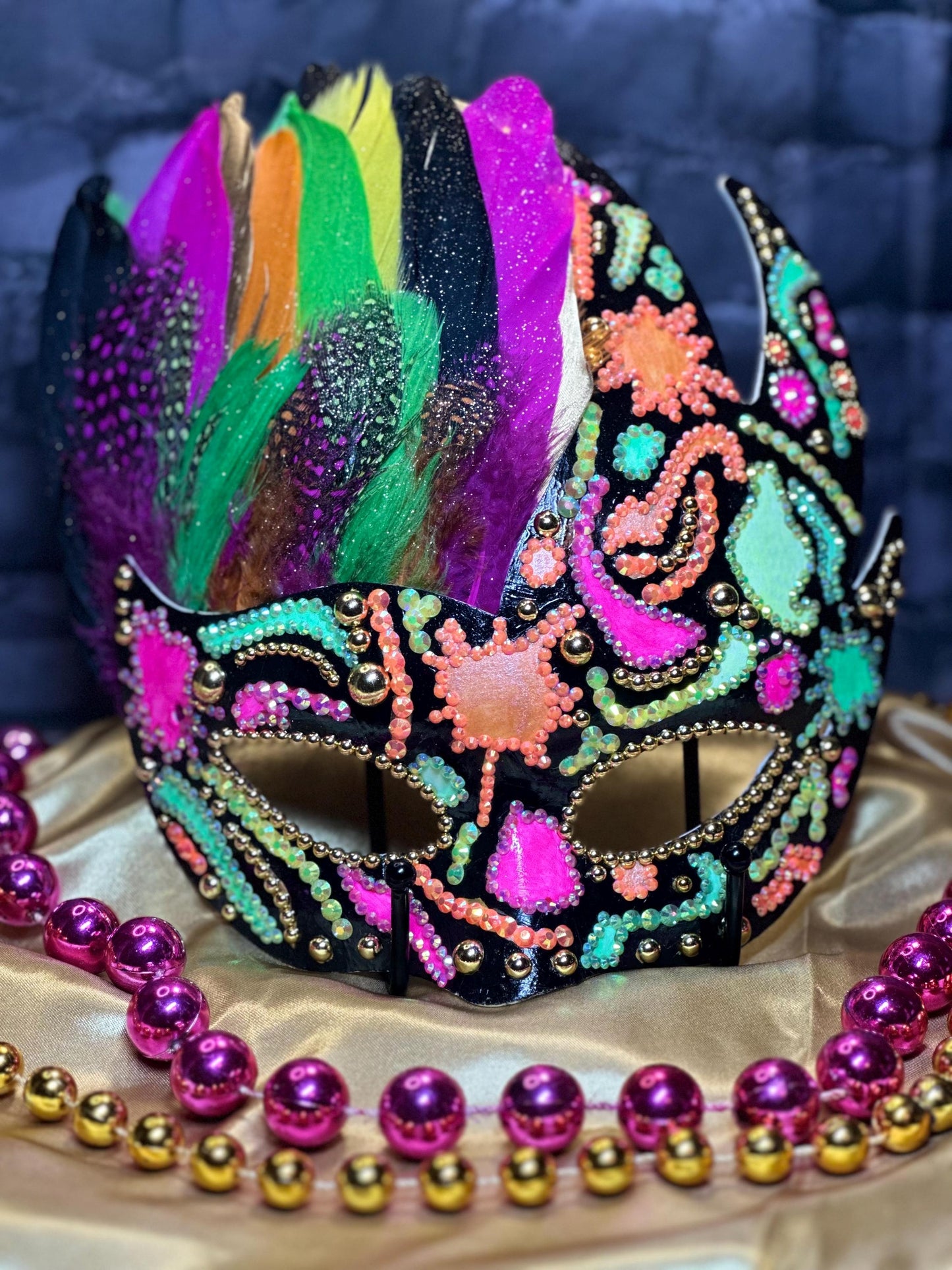 Fluorescent Feather Mask: Home Decor, Wall Art