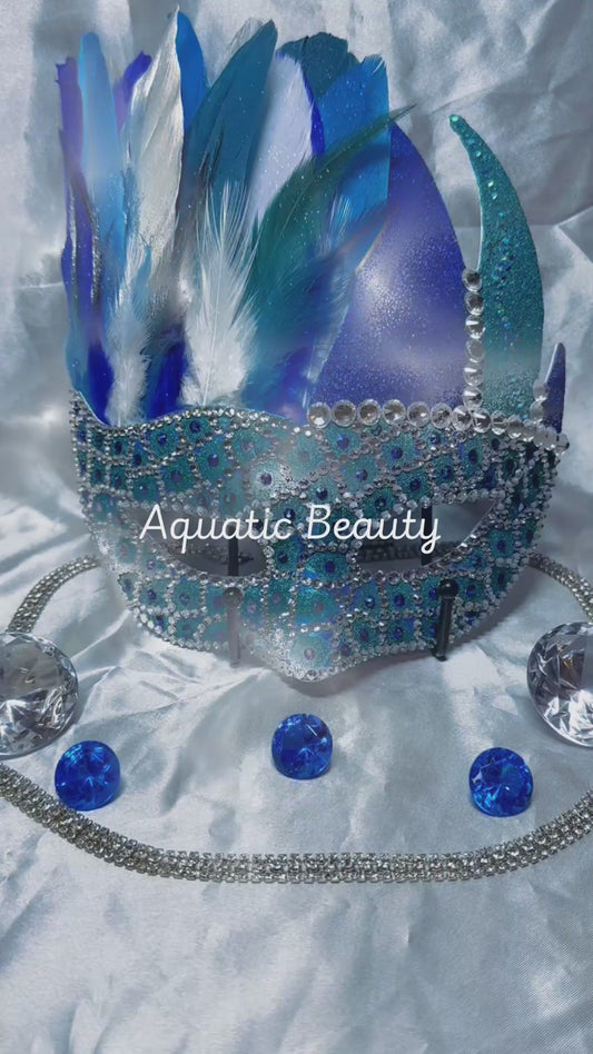 Feathered Mask: Aquatic Beauty