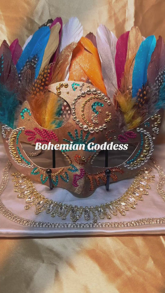 Feathered Mask: Bohemian Goddess